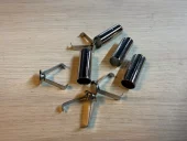 Metal Cord Ends, 4 Pieces, Silver