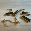 Metal Cord Ends, 4 Pieces, Gold