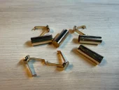 Metal Cord Ends, 4 Pieces, Gold