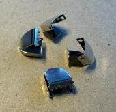 Shoe Lace End Caps, 4 pieces, Silver