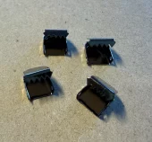 Shoe Lace End Caps, 4 pieces, Gunmetal
