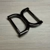 Dobbel D-ring til 25 mm bånd, 2 stk, gunmetal