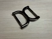 Dobbel D-ring til 25 mm bånd, 2 stk, gunmetal
