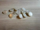 Knapp plast 13 mm offhwite