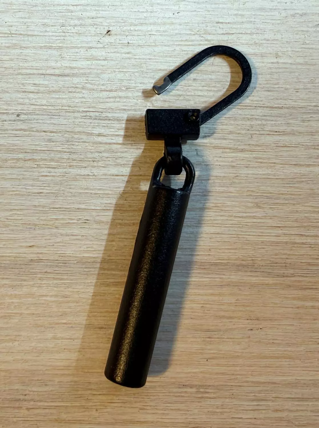 Zipper Puller, Black Metal, 1 piece