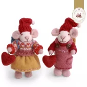 Small White Gry & Sif Mice w/Hearts