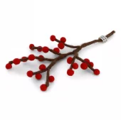 Mini Branch w/Bright Red Berries