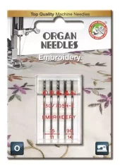 Organ Needle Broderi 75-90 5-pack