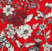 Kokka Fabrics - Echino Wonder Cotton Linen Canvas - Red EKX-98170-70A