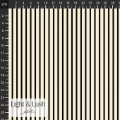 Light & Lush - Cotton Poplin 34-028, Sorte striper på kremfarget bakgrunn