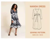 Wardrobe By Me – Wanda Wrap Dress symønster, Papir