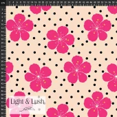 Light & Lush – Cotton Poplin 34-051, Rosa blomster