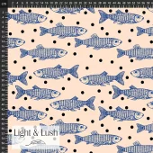 Light & Lush – Cotton Poplin 34-053, Blå fisker