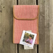 Mauds - Woven Mappe til rundpinner – stor – Orange stripevev