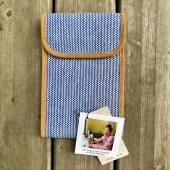 Mauds - Woven Mappe til rundpinner – stor – Blå stripevev
