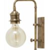 Wall lamp for deco bulb, brass, small