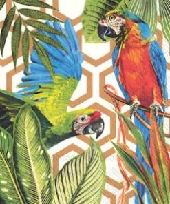 Lunsjserviett - tropical parrots