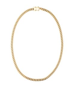 Cuban chain necklace thin gold
