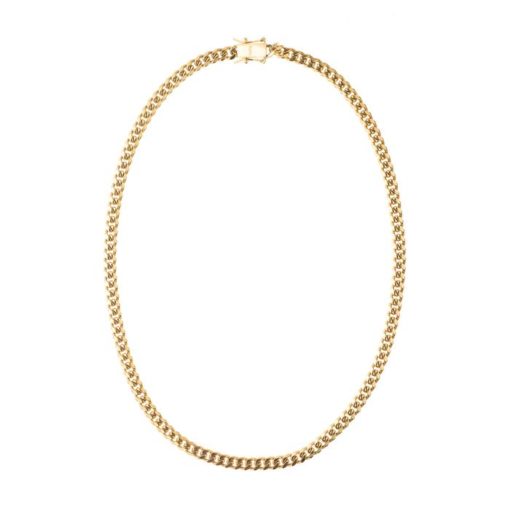 Cuban chain necklace thin gold