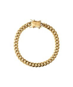 Cuban chain bracelet thin gold