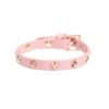 Leather starstud bracelet mini, pale pink