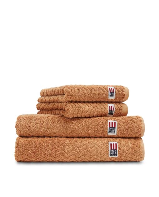 Lexington Structured towel - håndklær - caramel, 30x50