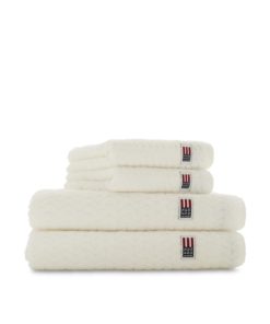 Lexington Structured towel - håndklær - white 70x130