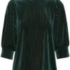 Kadina velvet blouse, dark green