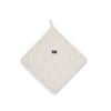 Icons cotton herringbone potholder, beige/white