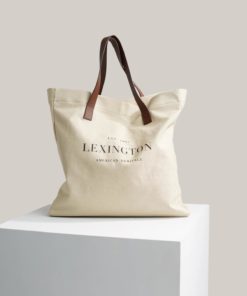 Lexington Lewis canvas/leather shopper