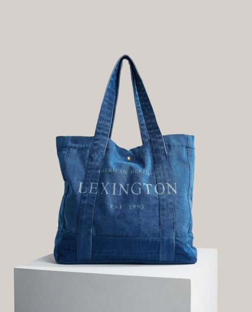 Lewis organic cotton denim shopper