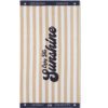 Graphic Cotton Velour Beach Towel, beige/white