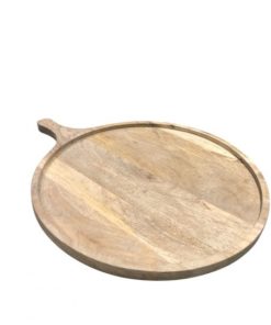 Wood round tray