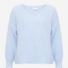 Fora knit v-neck sweater, light blue
