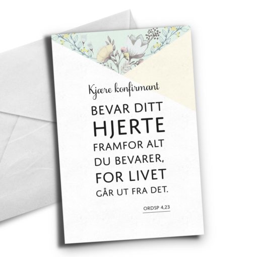 Konfirmasjonskort, bevar ditt hjerte