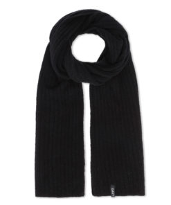 Day rib knit scarf, black