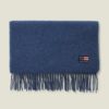 Massachusetts recycled wool blend, blue melange