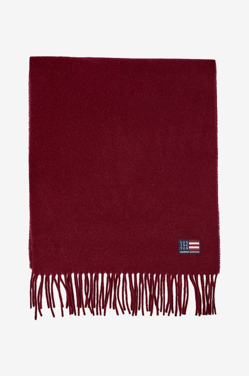 Massachusetts recycled wool blend, dark red