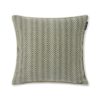 Zig Zag Printed Linen/Cotton Pillow Cover, green/beige