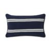 Lexington Small Side Striped Organic Cotton Twill Pillow - putetrekk - dark blue/white