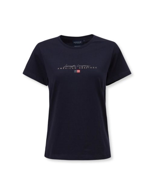 Lexington Vanessa Organic Cotton Tee - t-skjorte - dark blue