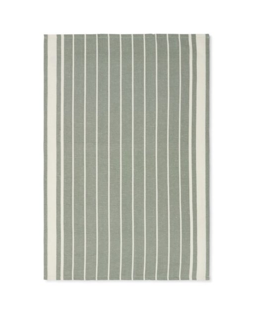 Lexington Striped Linen/Cotton Kitchen Towel - kjøkkenhåndkle - green/white