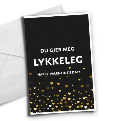 Valentinskort - du gjer meg lykkeleg