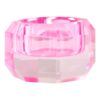 Krystall lysestake, pink, 4x6x6 cm