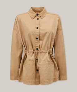 Lexington Carly Cotton/Modal Blend Overshirt, beige