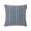 Zig Zag Printed Linen/Cotton Pillow Cover, blue/beige