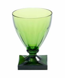 Caspari Acrylic 8.5oz Wine Goblet in Emerald - plastglass med stett