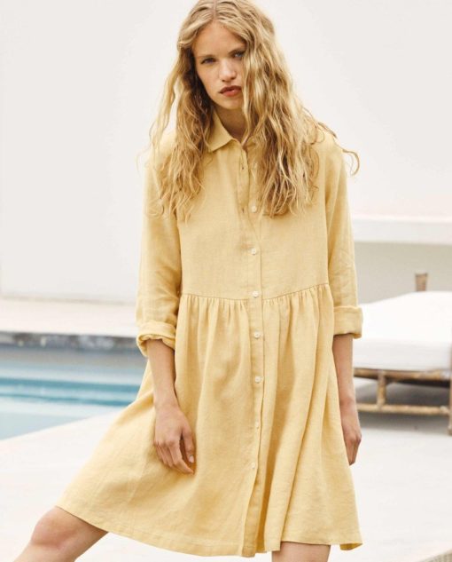 Lexington Andrea linen dress - linkjole - yellow