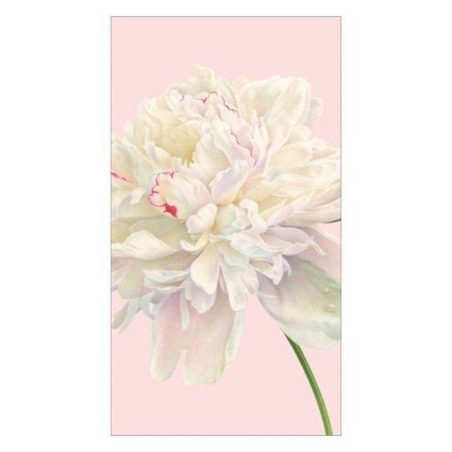 Caspari Duchess Peonies Paper Guest Towel Napkins in Blush