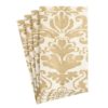 Caspari Palazzo Paper Linen Guest Towel Napkins in Light Gold